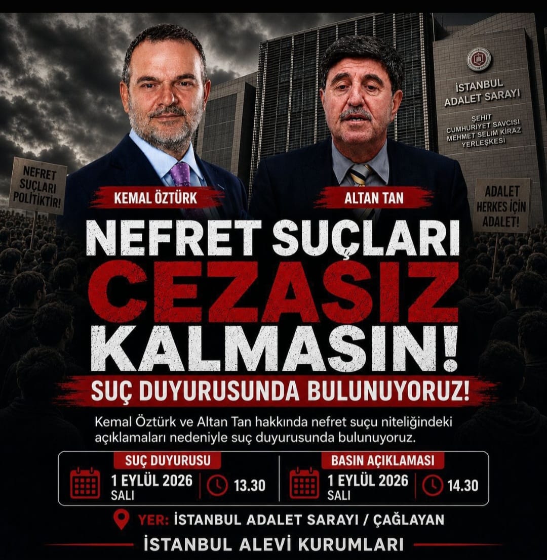 Aleviler’den Tan Ve Öztürk Hakkında Suç Duyurusu