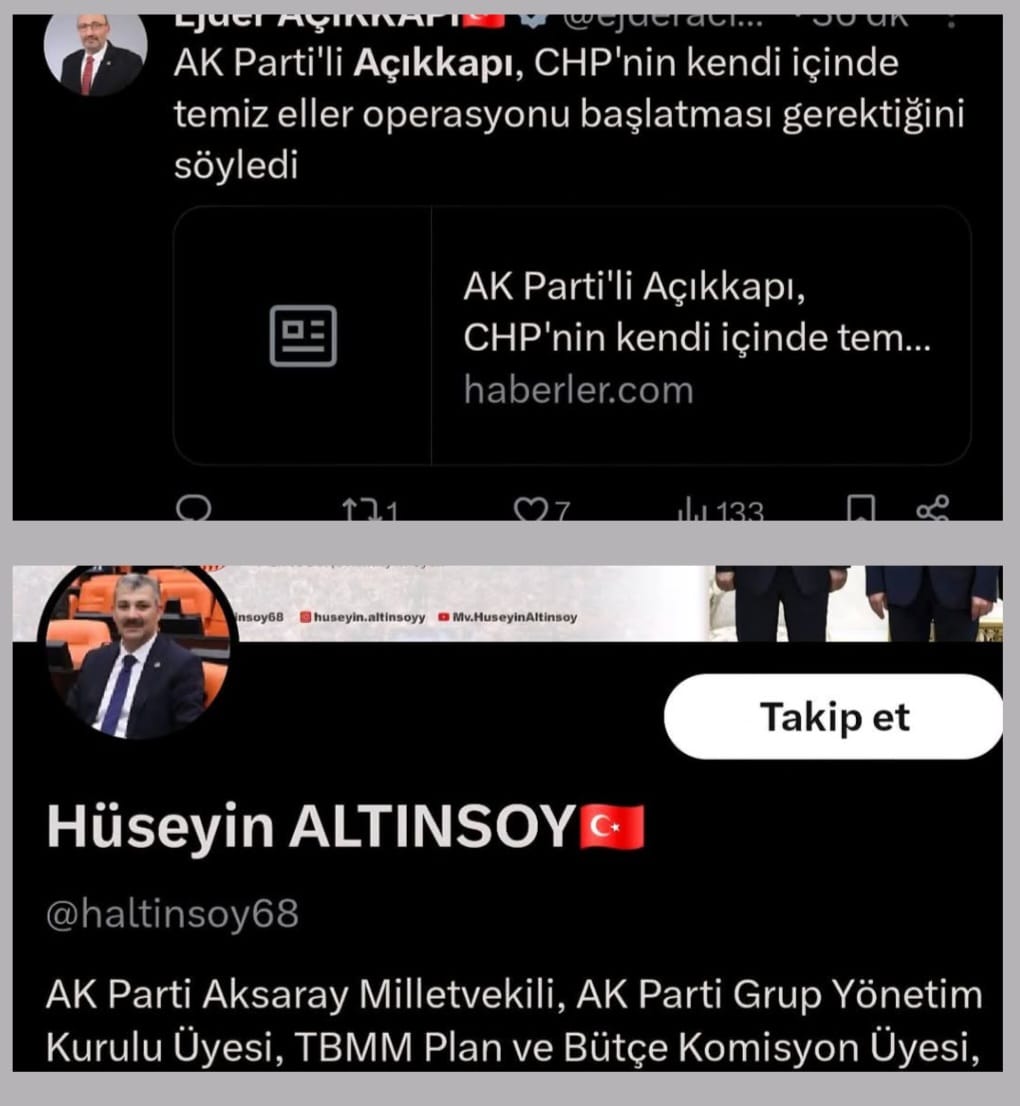 Temiz Eller Çağrısı Yapan Açıkkapı Komisyon Arkadaşın Altınsoy’dan Haberin Var Mı?