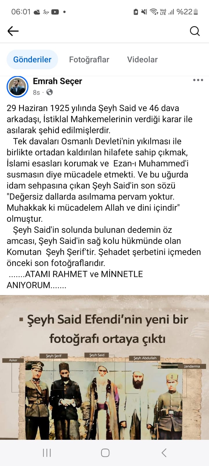 Aytaç O  Zaman Sen de Dönemin Fetösü  Şeyh Sait’in Askeri Misin ?