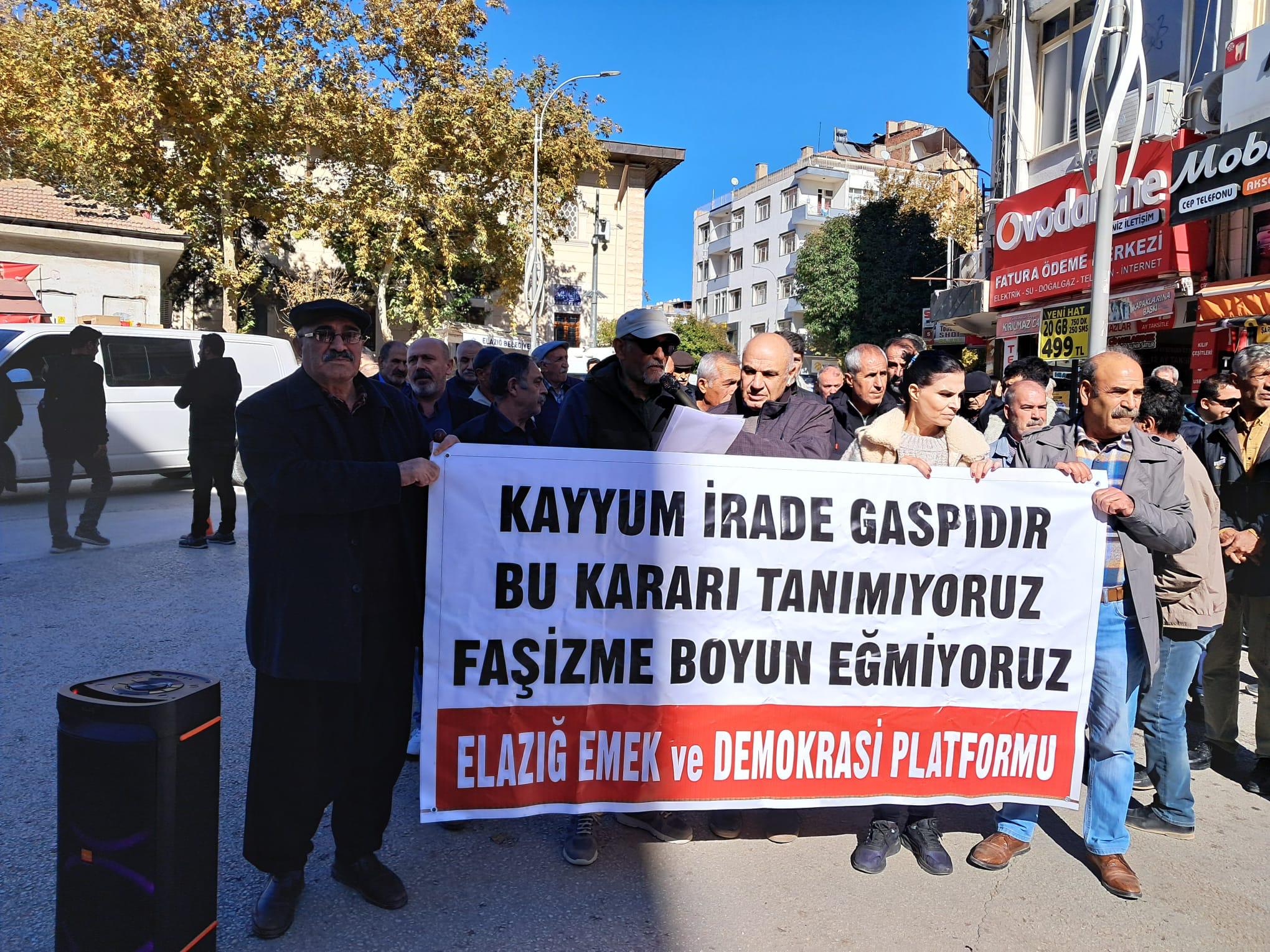 Emek Ve Demokrasi Platformu Kayyumlara Ses Yükseltti