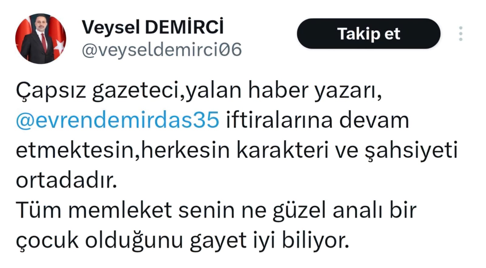 AKPLİ DEMİRCİ’NİN ŞİKAYET ETTİĞİ  GAZETECİYE ÇİRKİN İFADELER KULLANDIĞI ORTAYA ÇIKTI